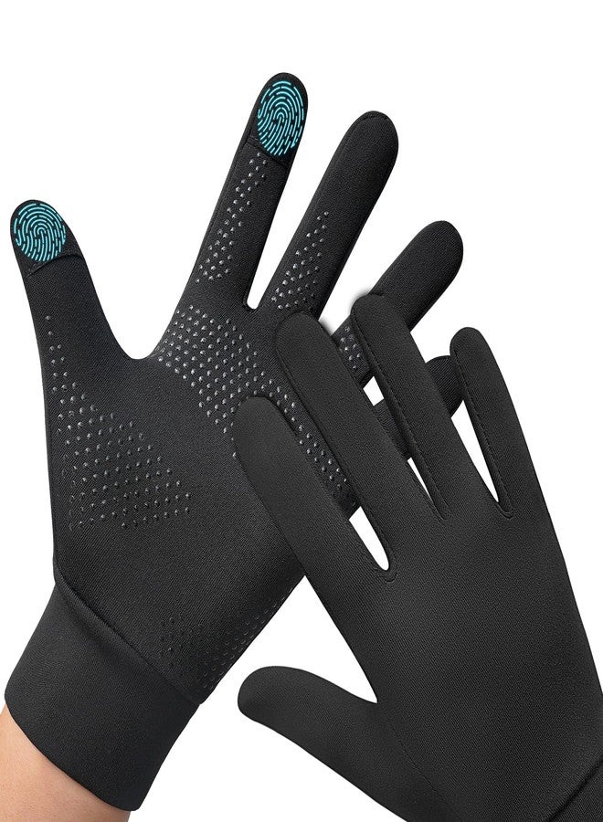 Rioomui Winter Running Gloves for Cold Weather, Liner Thermal Gloves Lightweight Touch Screen Thin Gloves Extra Grip and Durable Construction for Cycling, Biking, Hiking, Driving-XL - Image 1